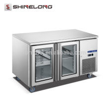 FURNOTEL Refrigeration Equipment Industrial Freezer 2 Glass Under Counter Refrigerator FRUC-7-1